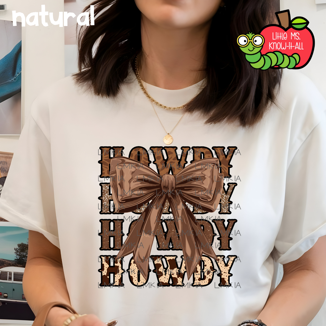 Howdy Cowhide Coquette Bow T-Shirt