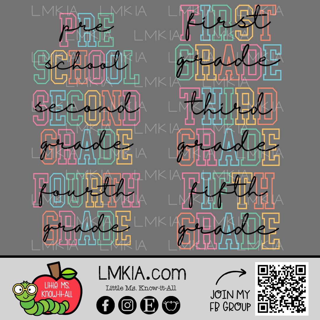 Pastel Collegiate Grade Level T-Shirt