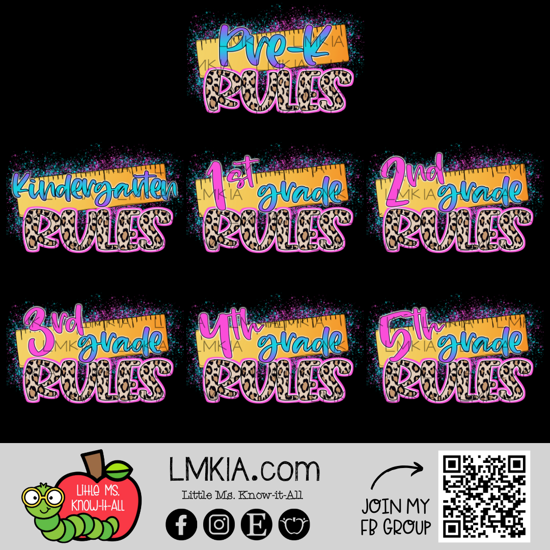 Teacher Grade Level Rules T-Shirt