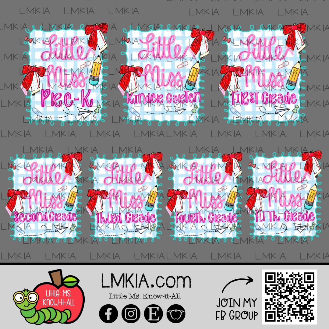 Little Miss Grade Level T-Shirt