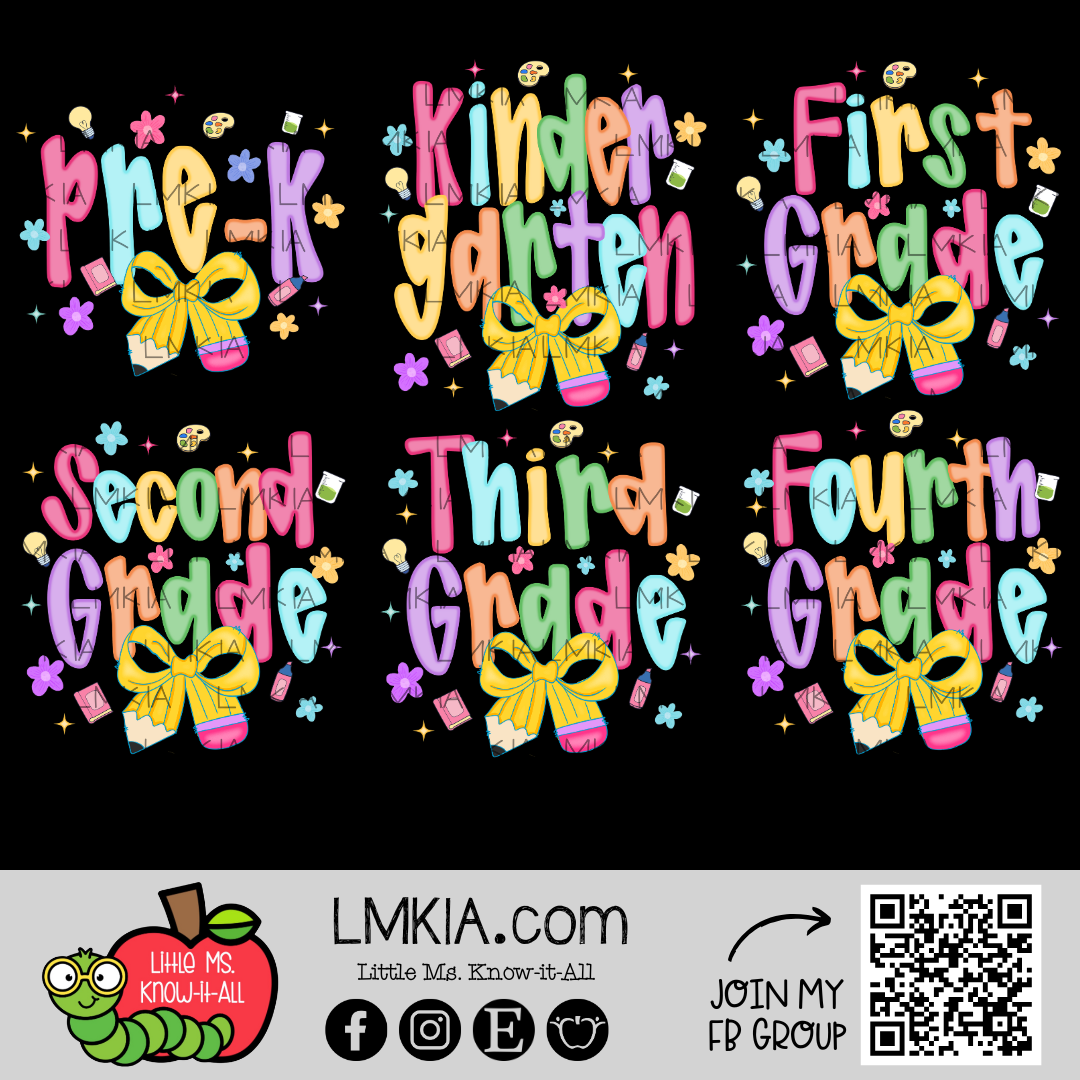 Neon Glowing Pencil Grade Level Teacher T-Shirt