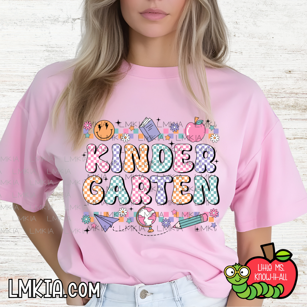 Pastel Checkered Grade Level T-Shirt