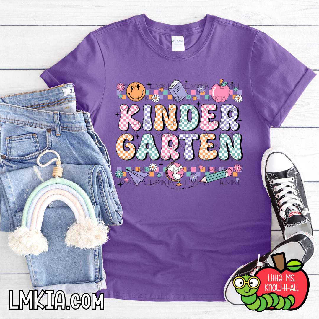 Pastel Checkered Grade Level T-Shirt