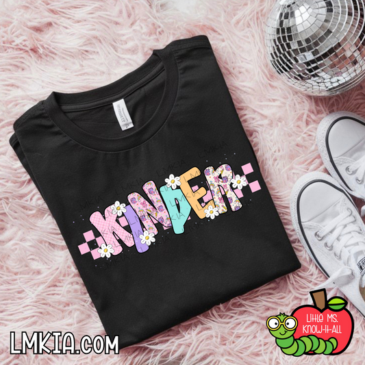 Checkered Pastel Doodle Grade Level T-Shirt