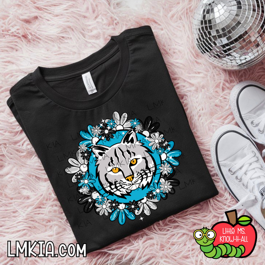 Floral Copperfield Bobcats T-Shirt