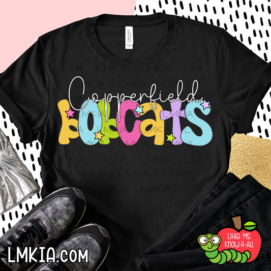 Checkered Bobcats Star T-Shirt