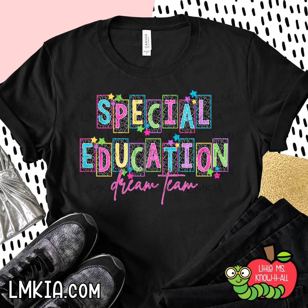 Special Education Dream Team Composition Frames T-Shirt