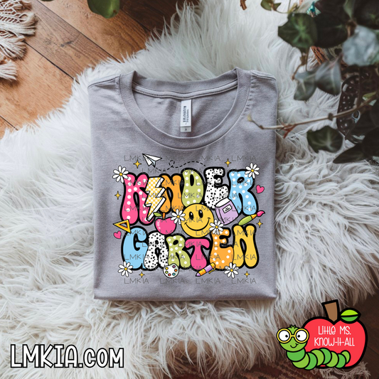 Groovy Emoji Grade Level Teacher T-Shirt