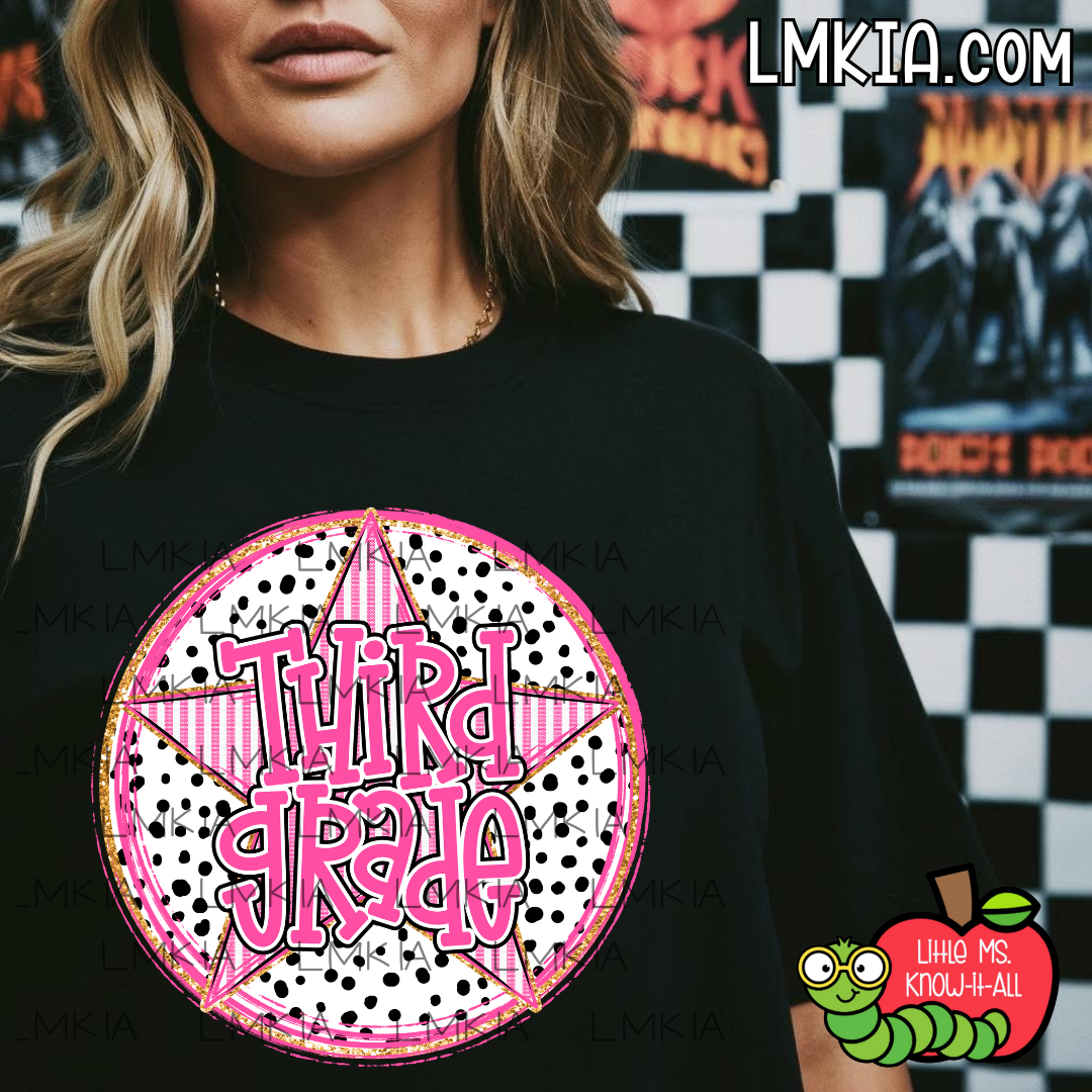 Dalmatian Star Grade Level Teacher Team T-Shirt