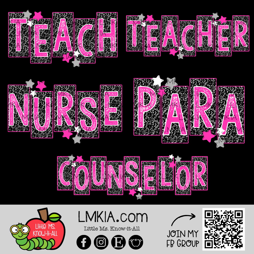 Pink Composition School T-Shirt