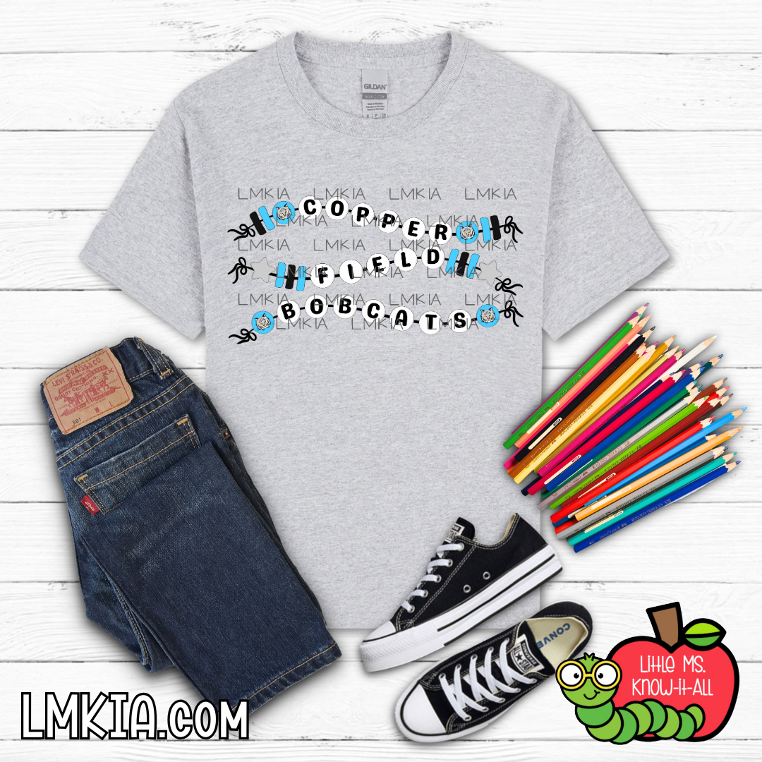 Copperfield Bobcats Friendship Bracelet Kids T-Shirt