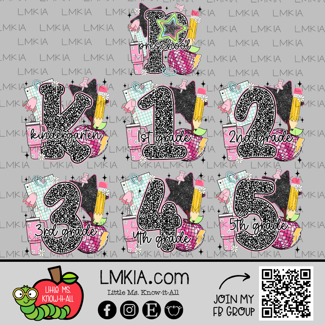 Back to School Collage Grade Level Team T-Shirt