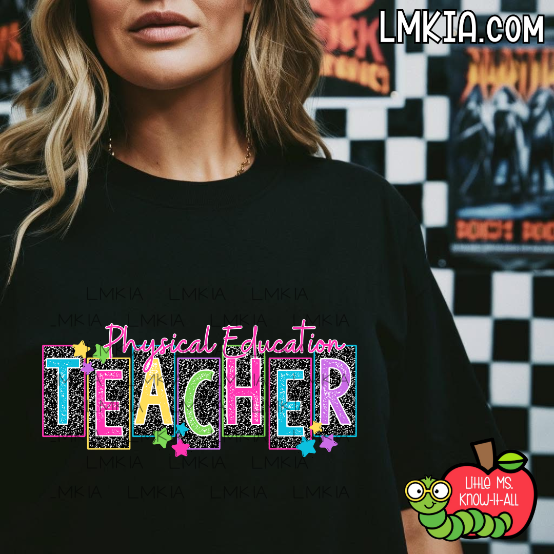 Rainbow Composition Subjects and Specials Team T-Shirt