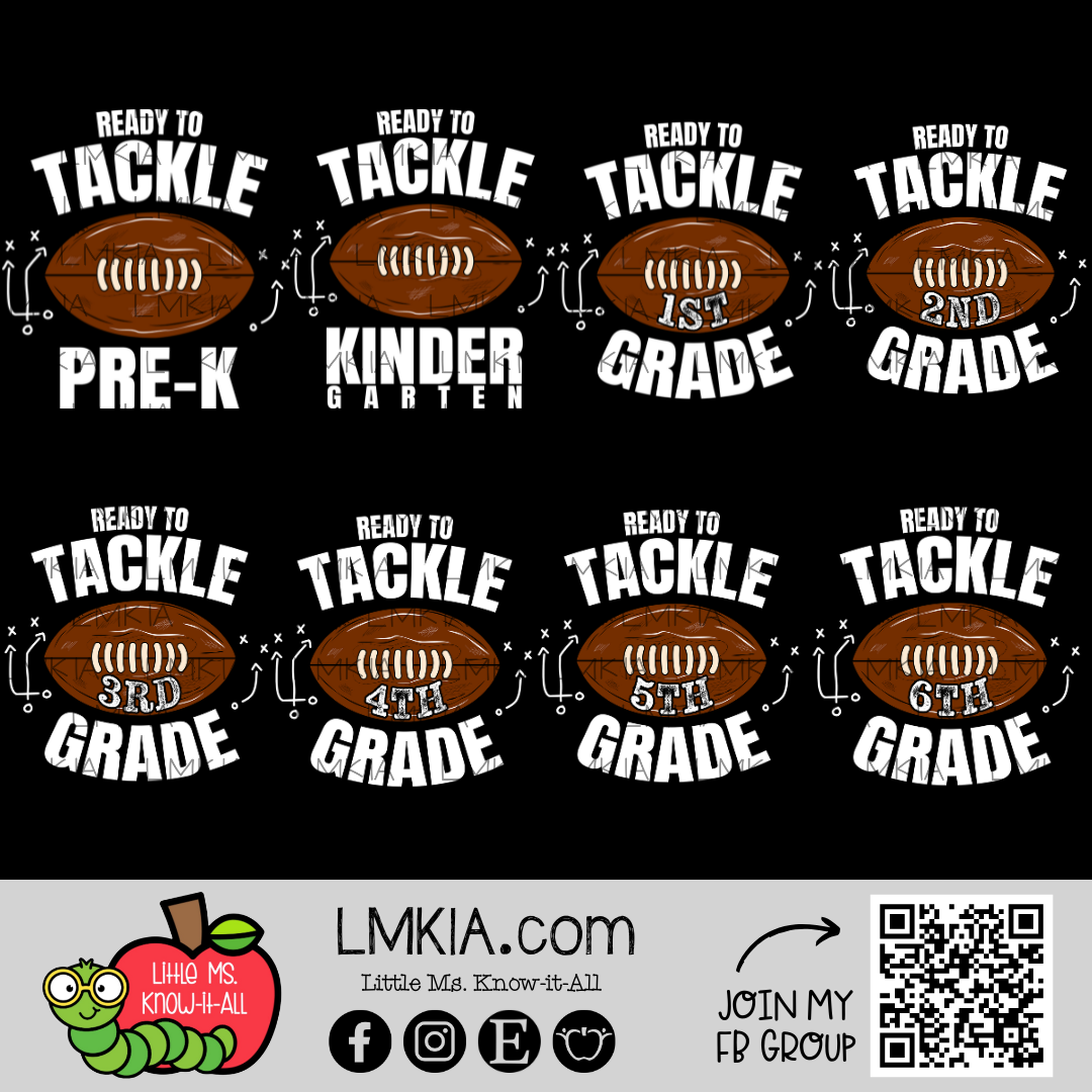 Ready to Tackle Kids Grade Level T-Shirt