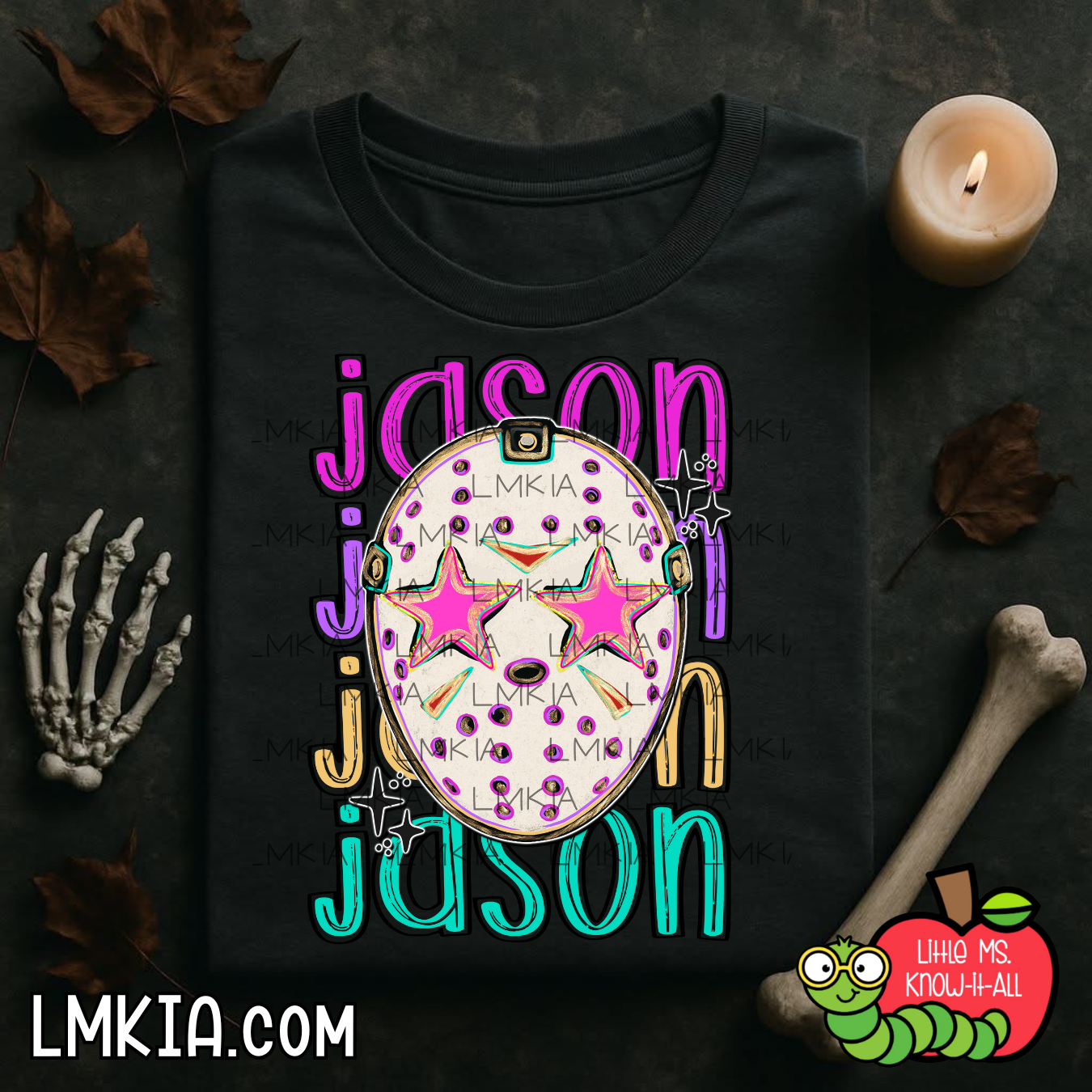 Bright Spooky Mask T-Shirt