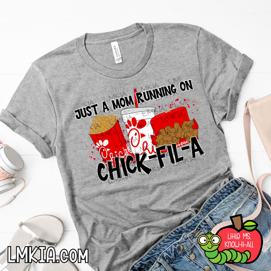 Just a Mom Running on Chick T-Shirt
