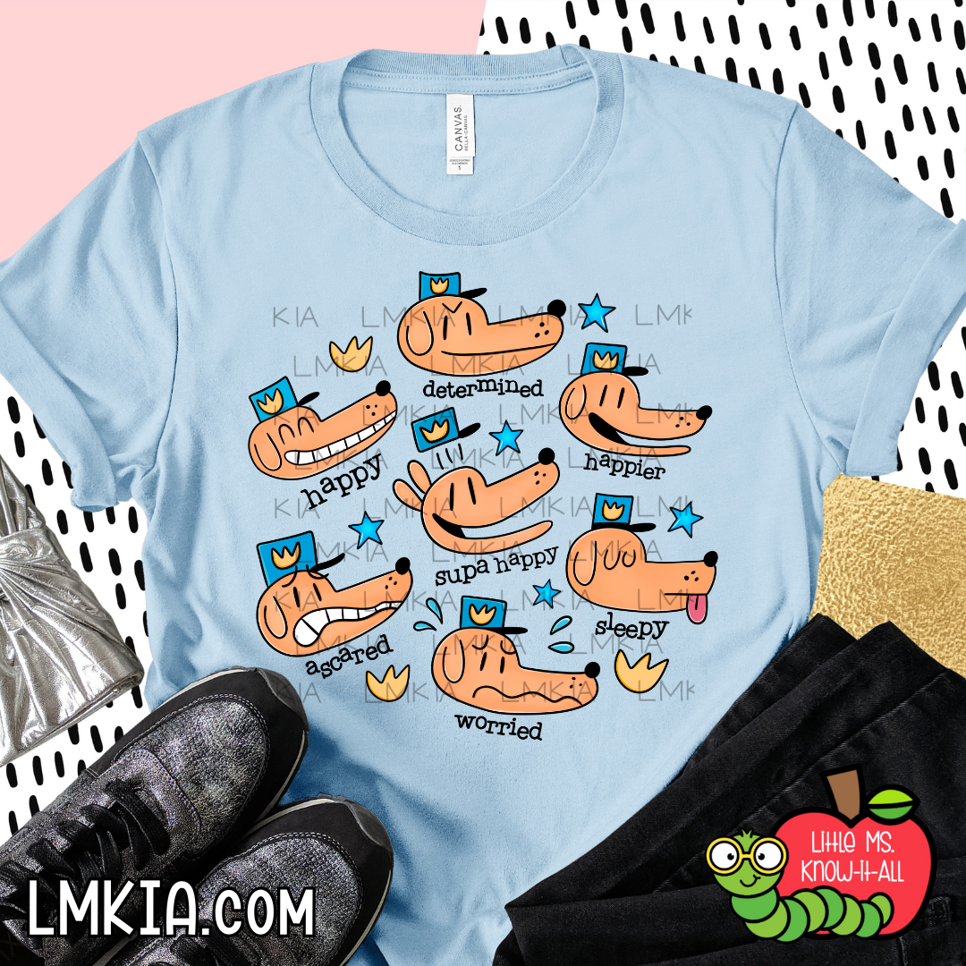 Dog Book Emotions T-Shirt