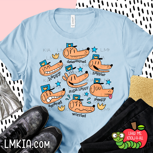 Dog Book Emotions T-Shirt