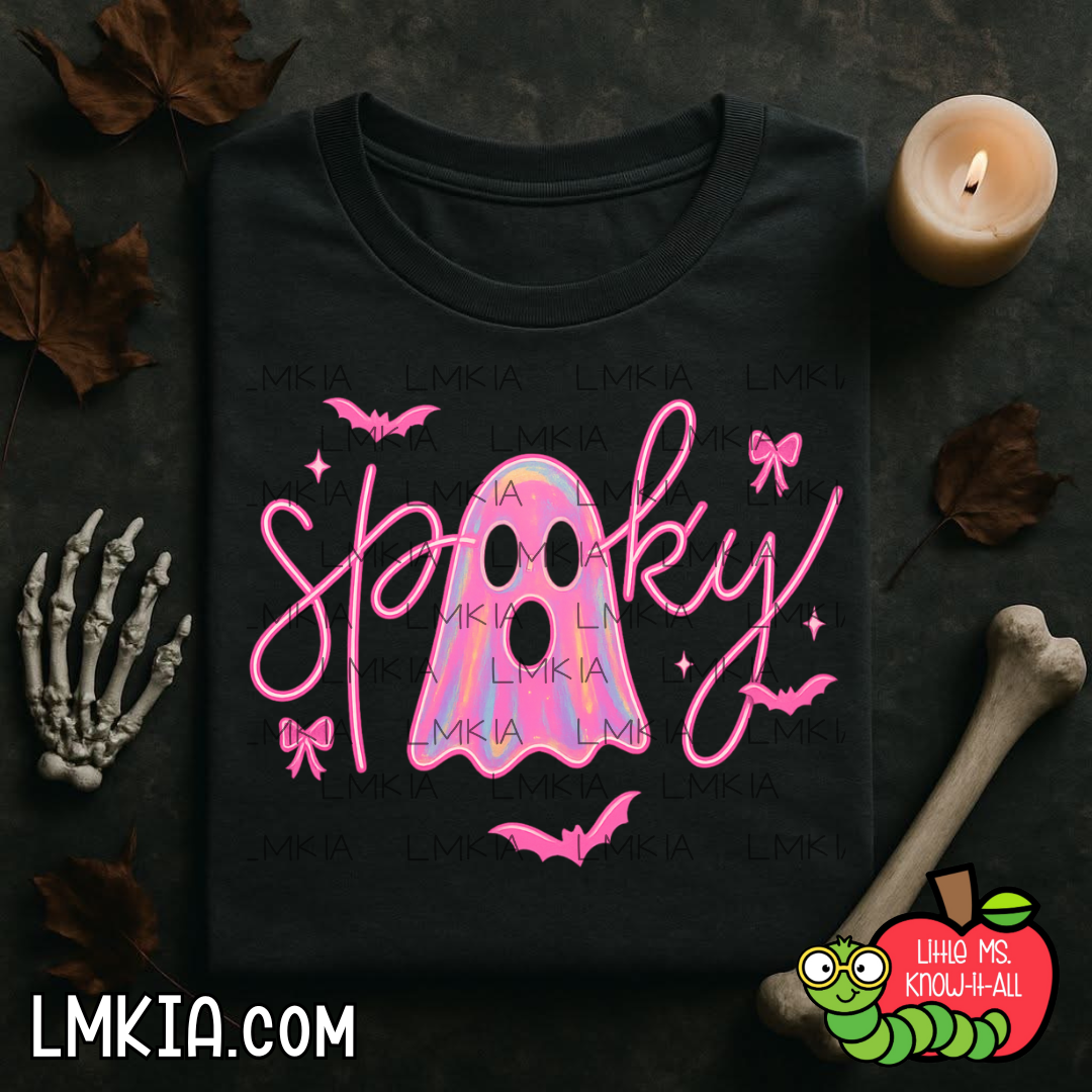 Pink Spooky Ghost T-Shirt