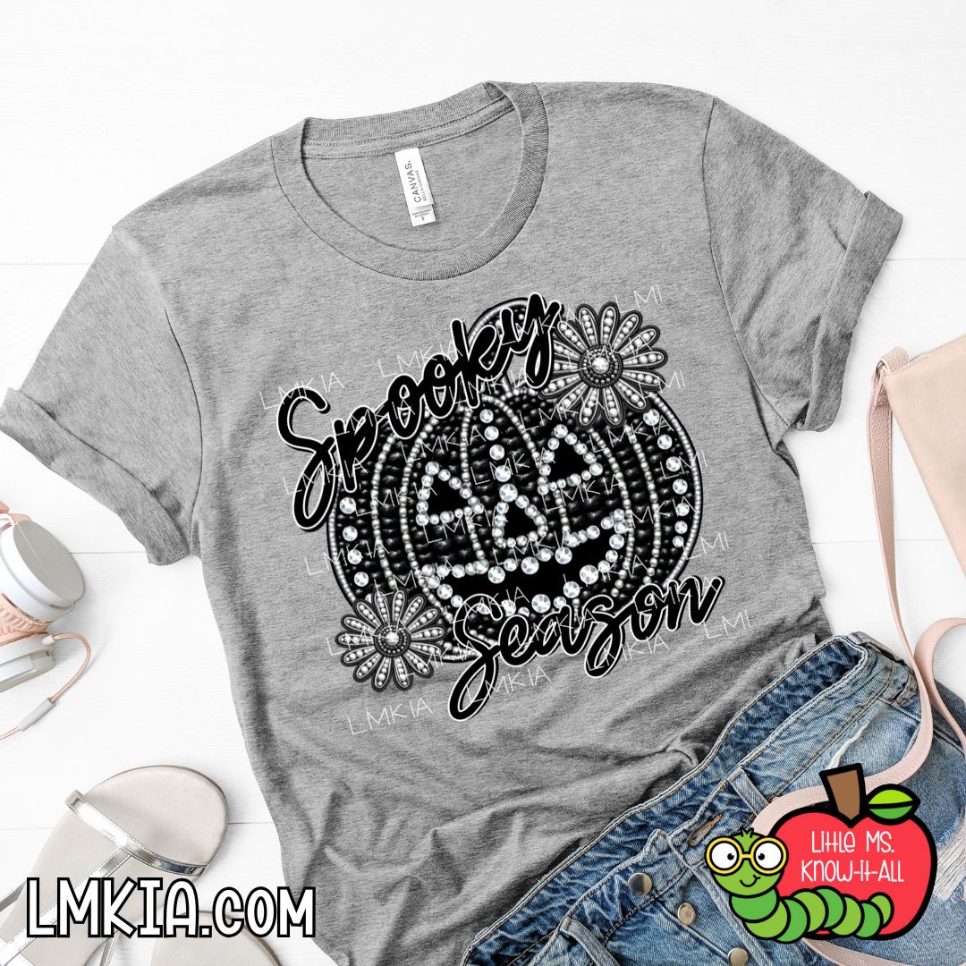 Faux Rhinestone Spooky Season T-Shirt