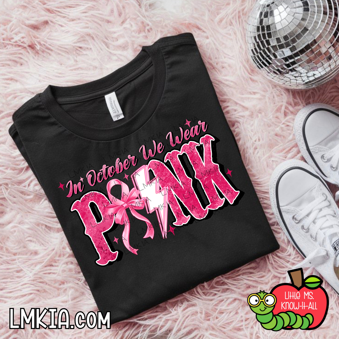In October We Wear Pink T-Shirt