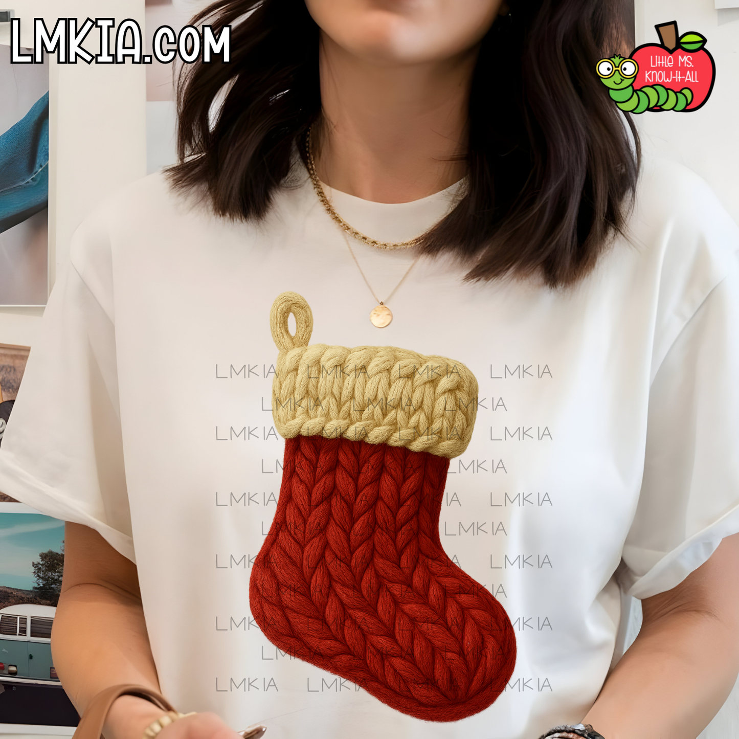 Faux Yarn Stocking T-Shirt