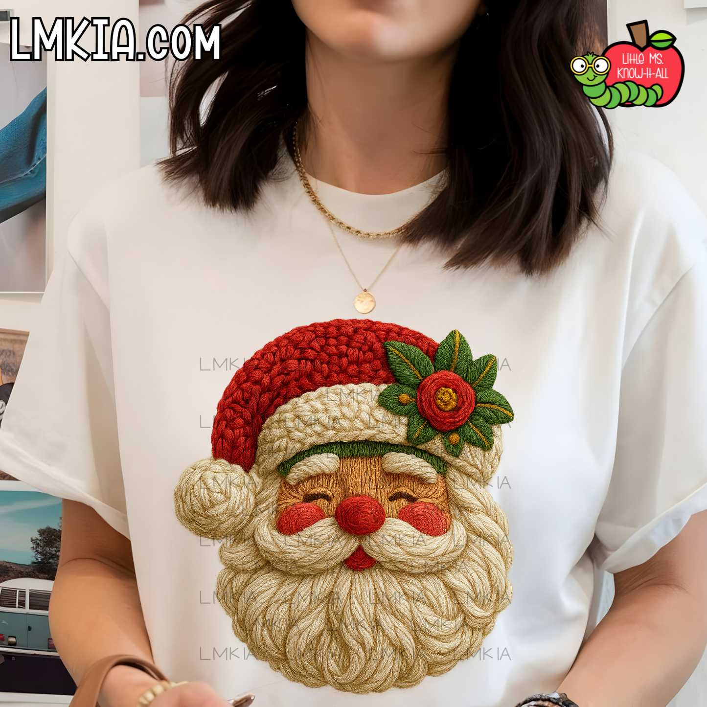 Faux Yarn Santa T-Shirt