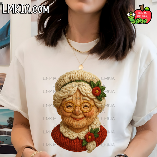 Faux Yarn Mrs. Claus T-Shirt