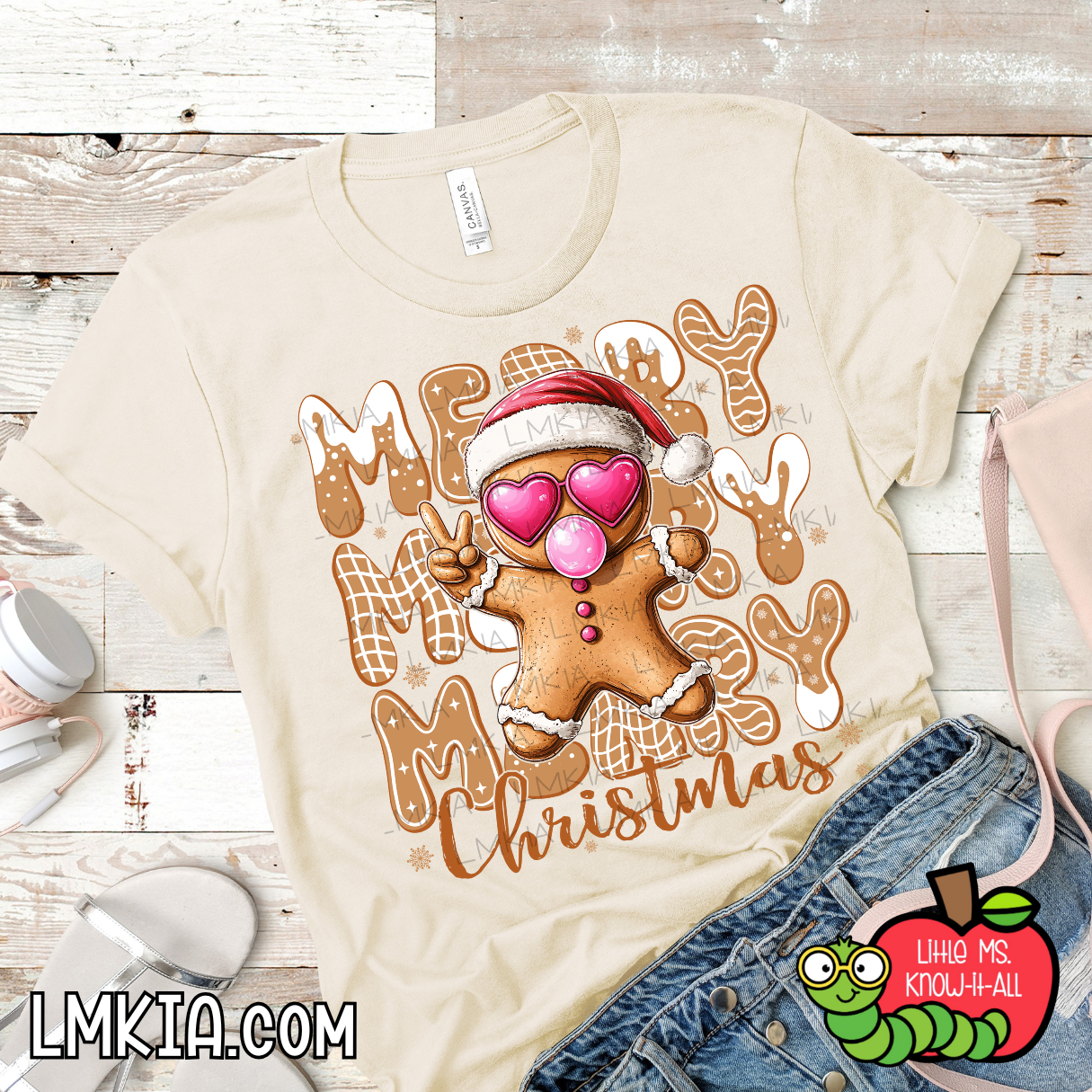 Merry Christmas Gingerbread Bubblegum T-Shirt