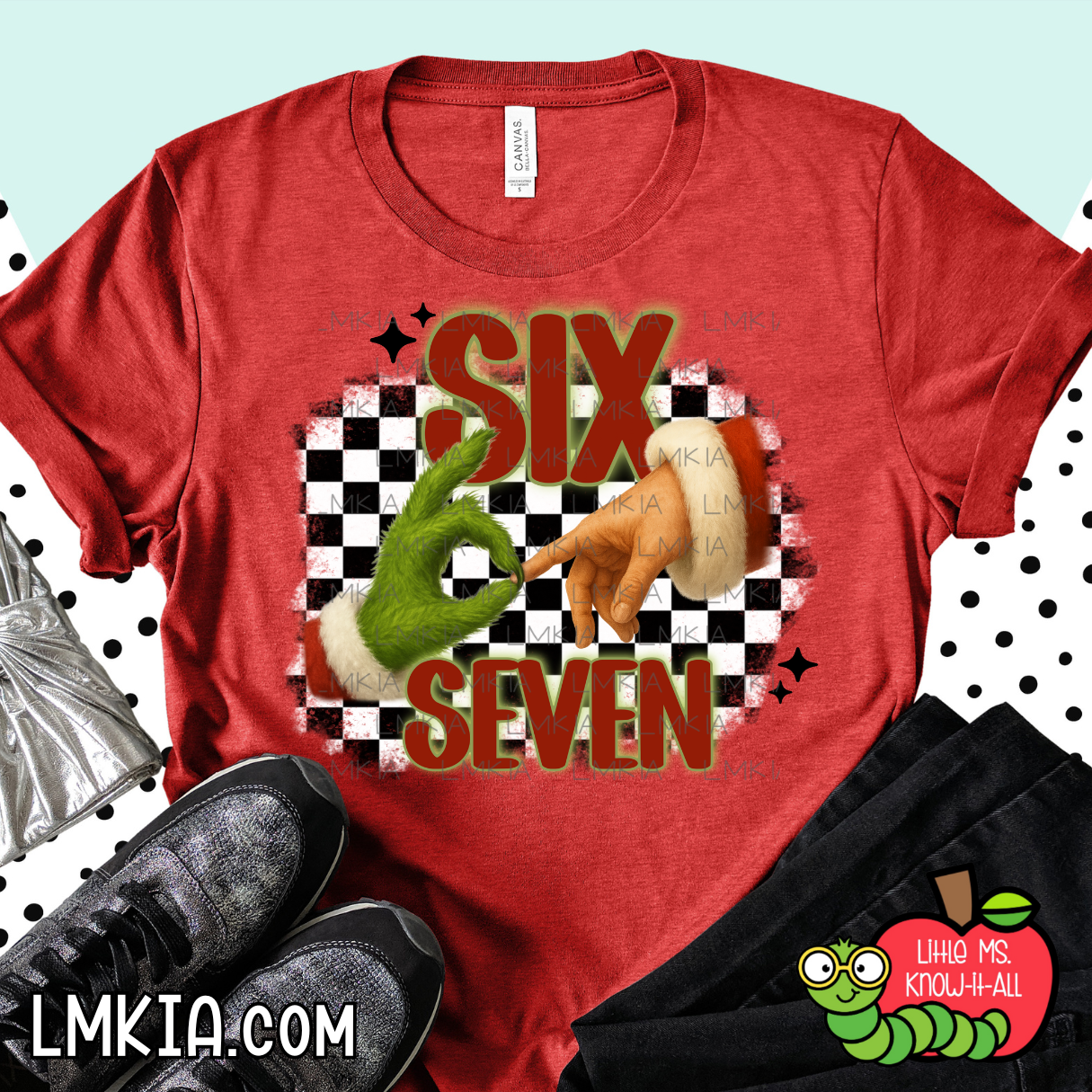 Green Monster Santa 6-7 T-Shirt