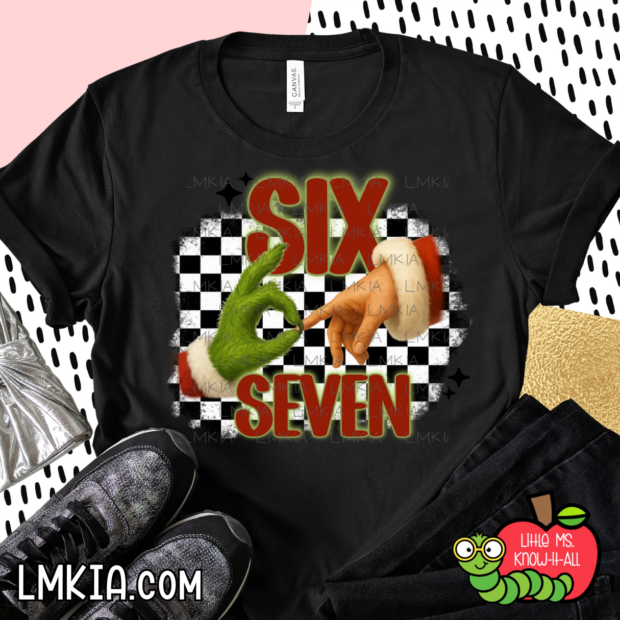 Green Monster Santa 6-7 T-Shirt