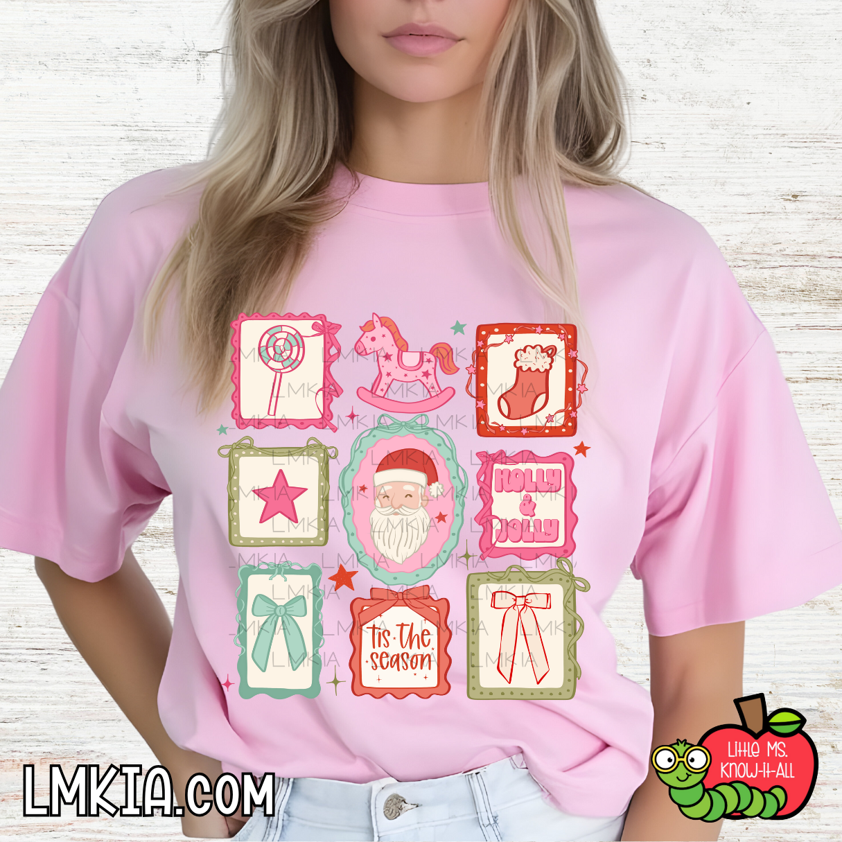 Christmas Pastel Stamps T-Shirt