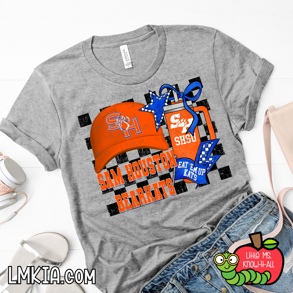 Checkered Texas College T-Shirt