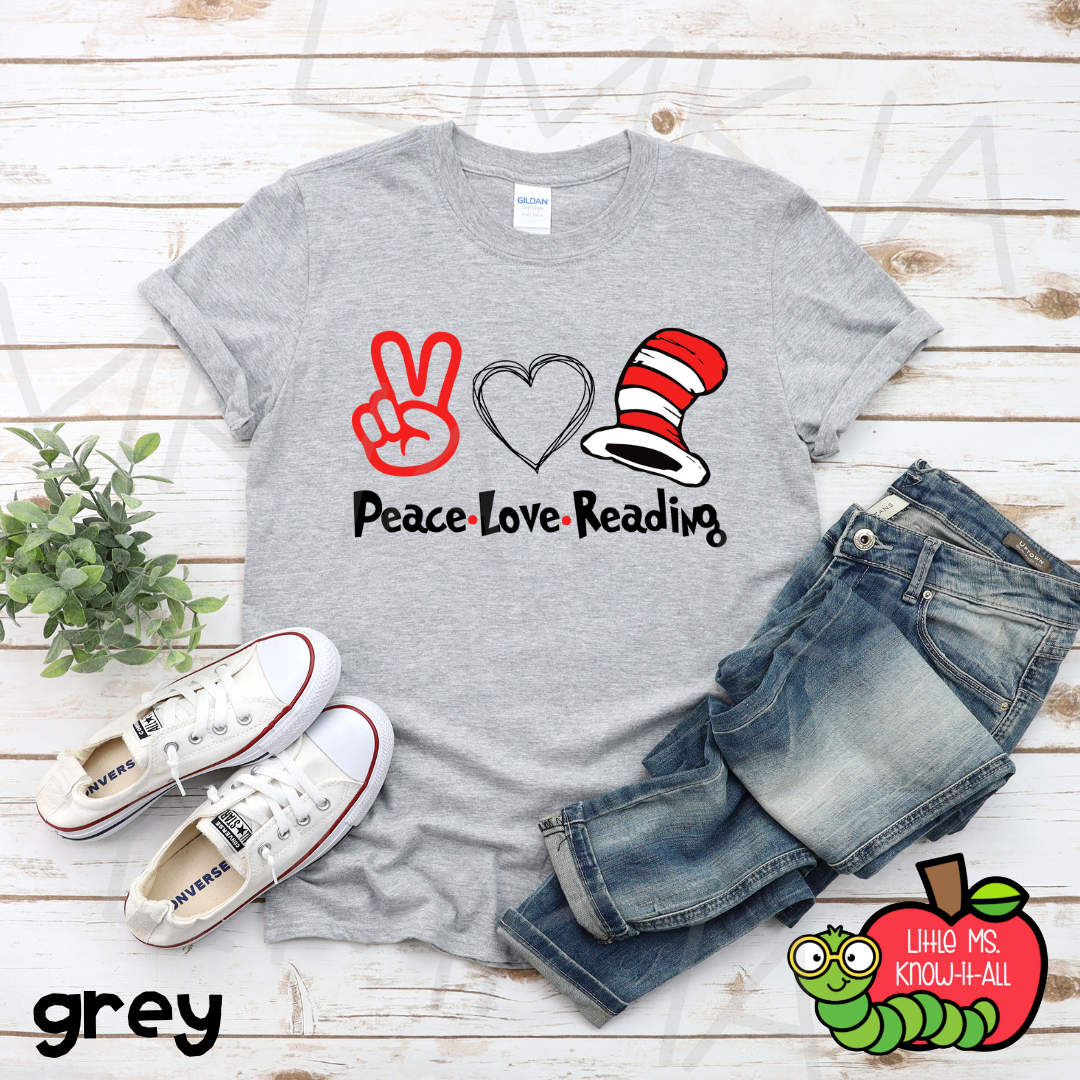 Peace Love Reading T-Shirt