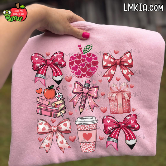 Coquette Valentine Teacher T-Shirt