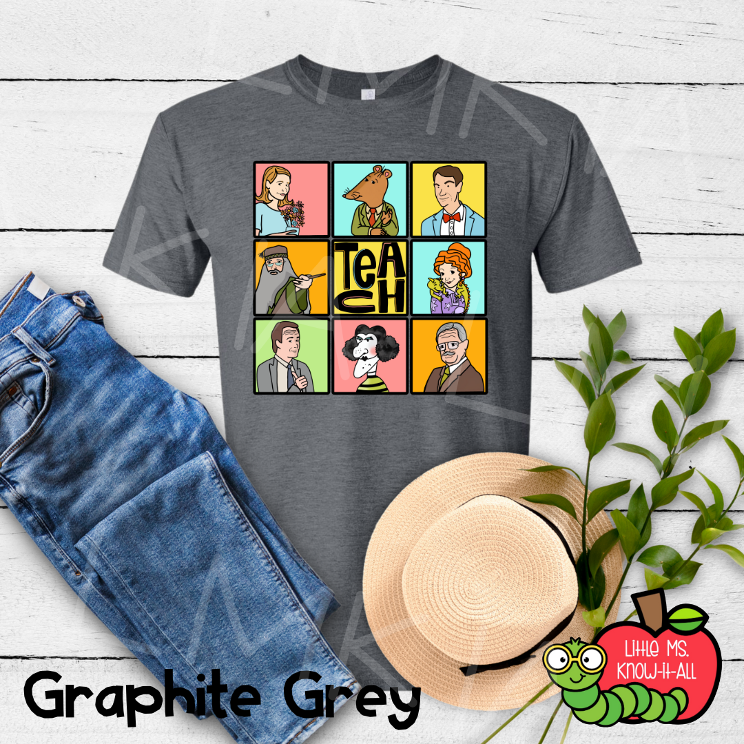 Teach Book Characters T-Shirt