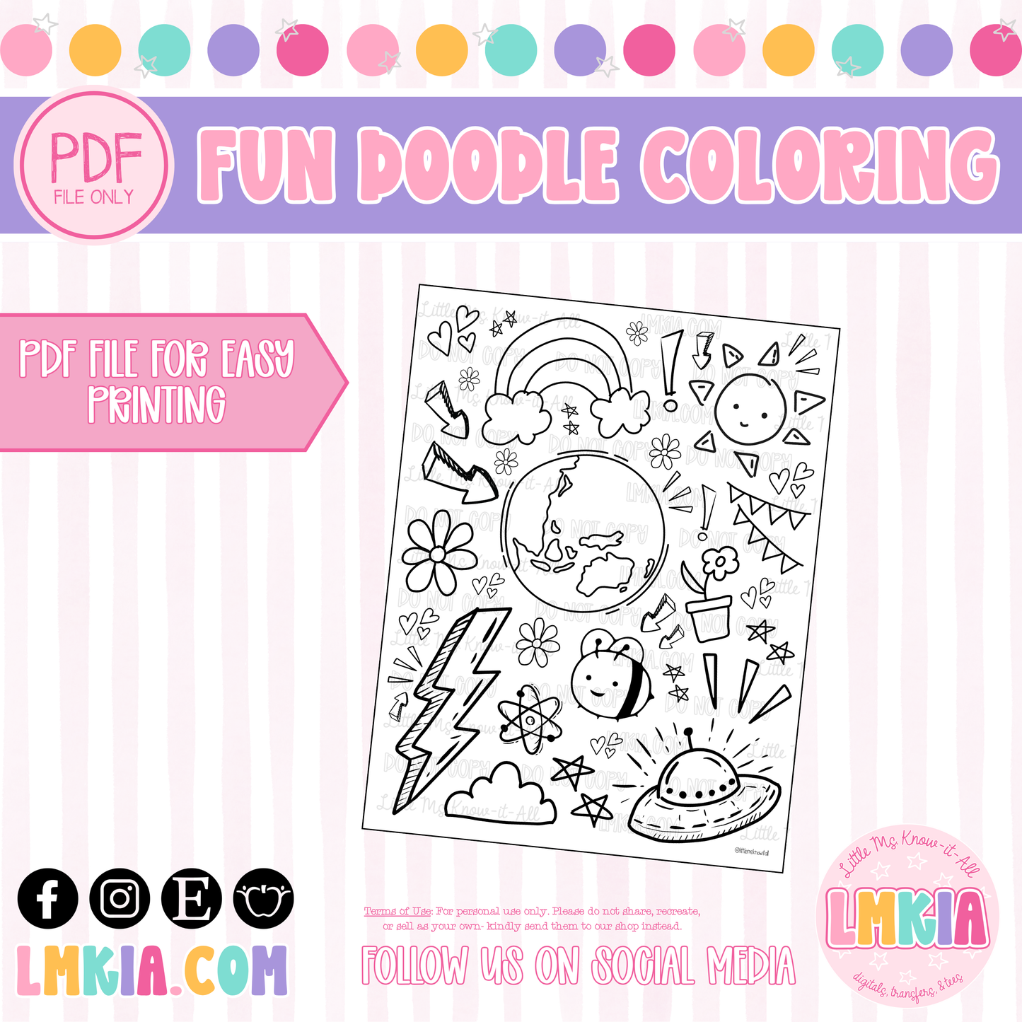 Fun Doodle FREEBIE Printable Coloring Page