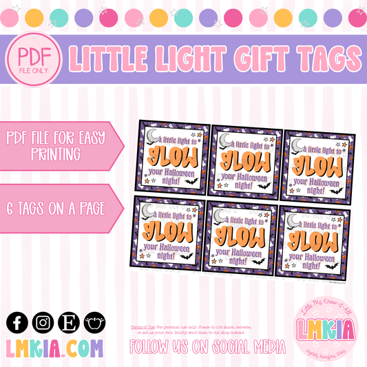 Little Light Glow Halloween Ghost Gift Tags