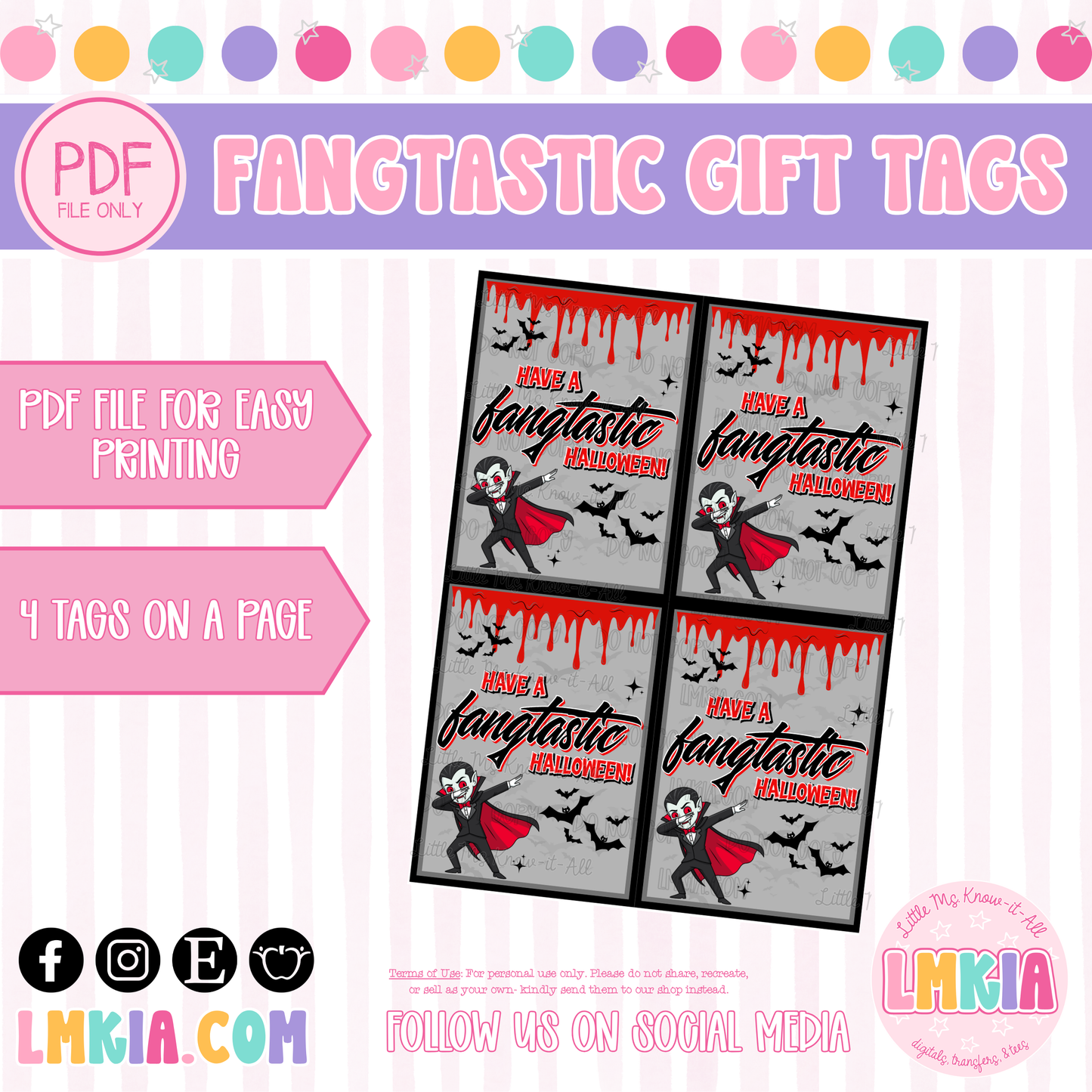 Have a Fang-tastic Halloween Gift Tags