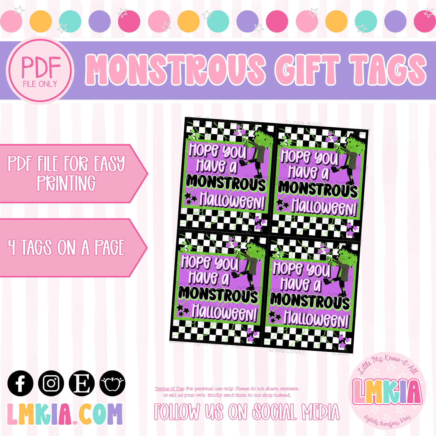 Have a Monstrous Halloween Gift Tags