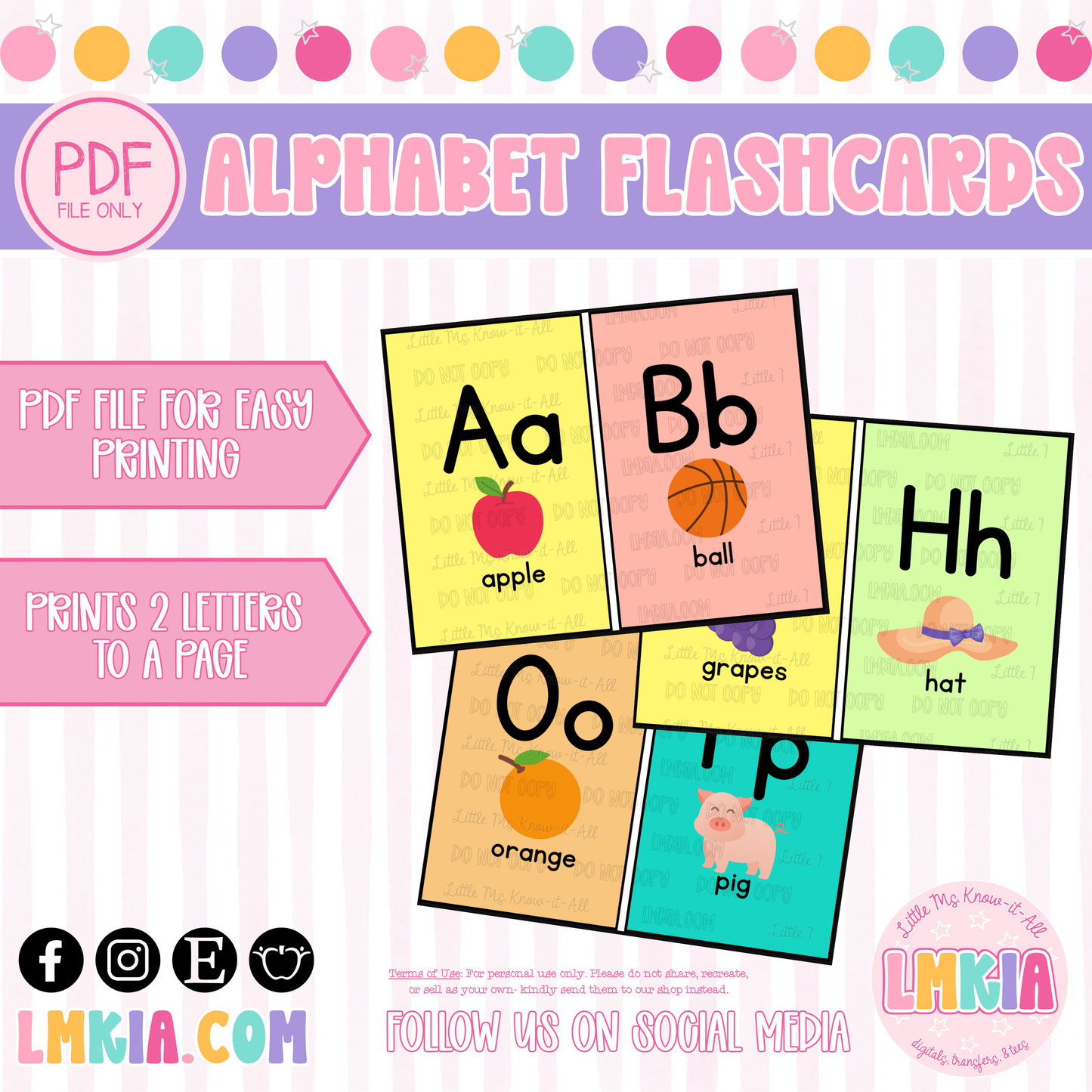 Alphabet Flashcard Printable Bundle