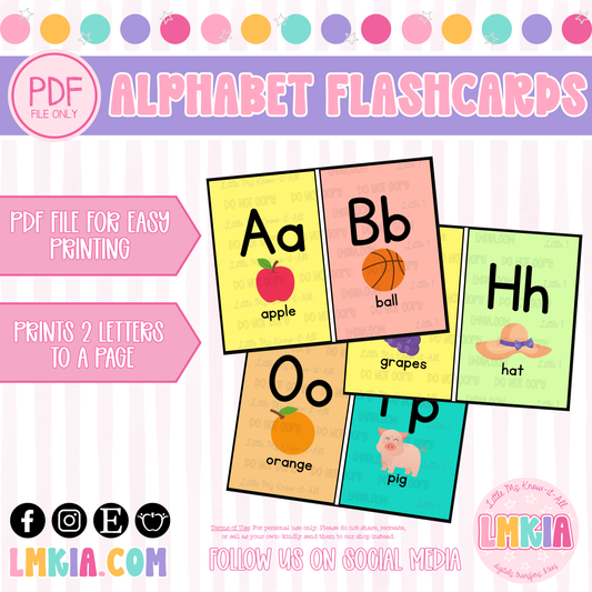 Alphabet Flashcard Printable Bundle