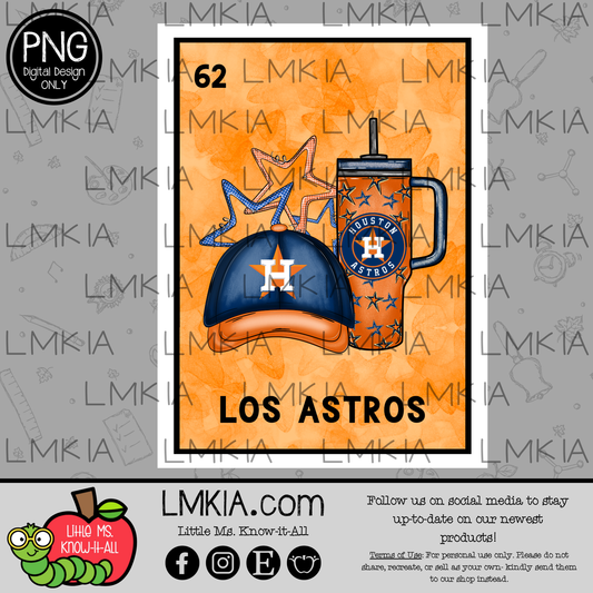 Los Astros Loteria Digital Design PNG