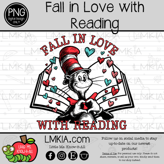 Fall In Love With Reading PNG
