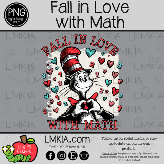 Fall In Love With Math PNG