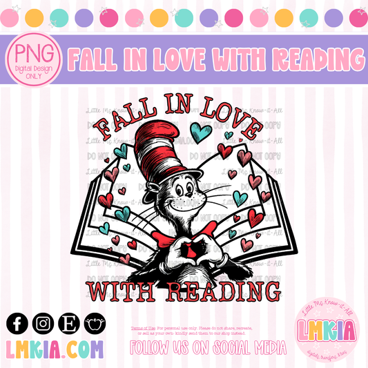 Fall In Love With Reading PNG