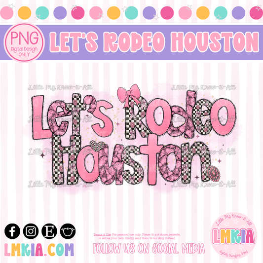 Let's Rodeo Houston Digital PNG