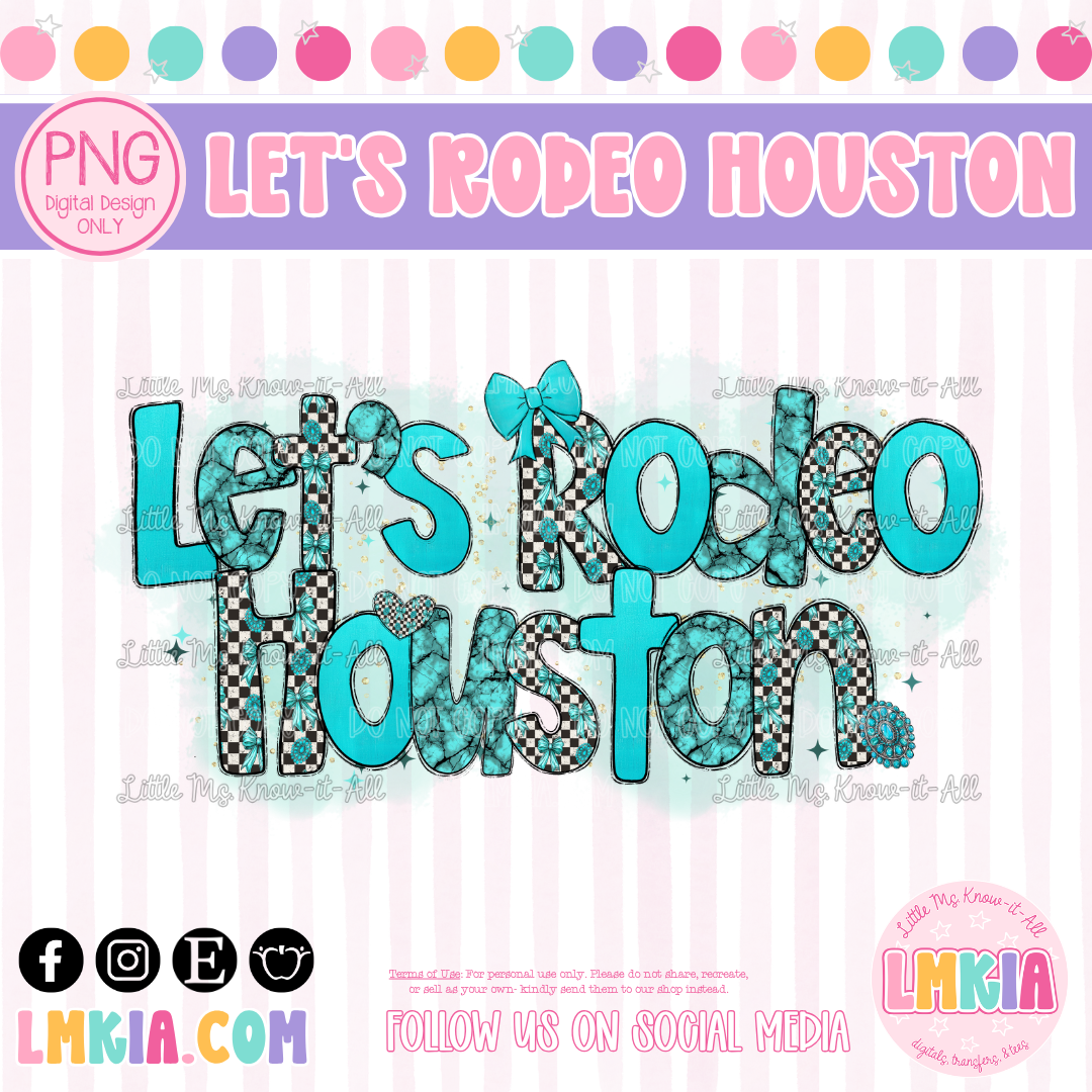 Let's Rodeo Houston Digital PNG