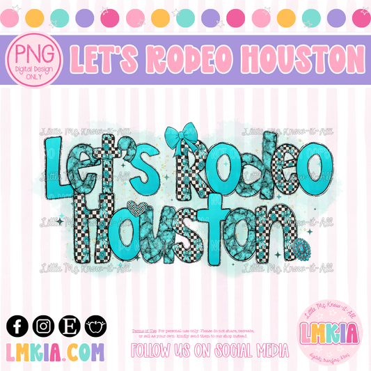 Let's Rodeo Houston Digital PNG