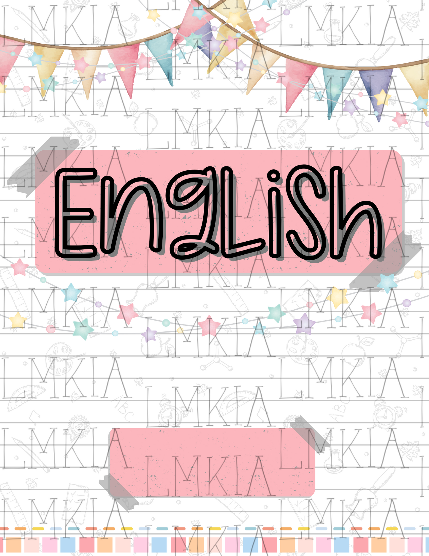 Pastel Notebook Binder Covers Bundle